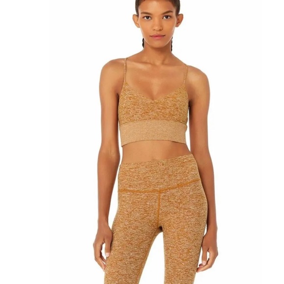ALO YOGA Alosoft Lavish Bra bronze Heather - Picture 2 of 7
